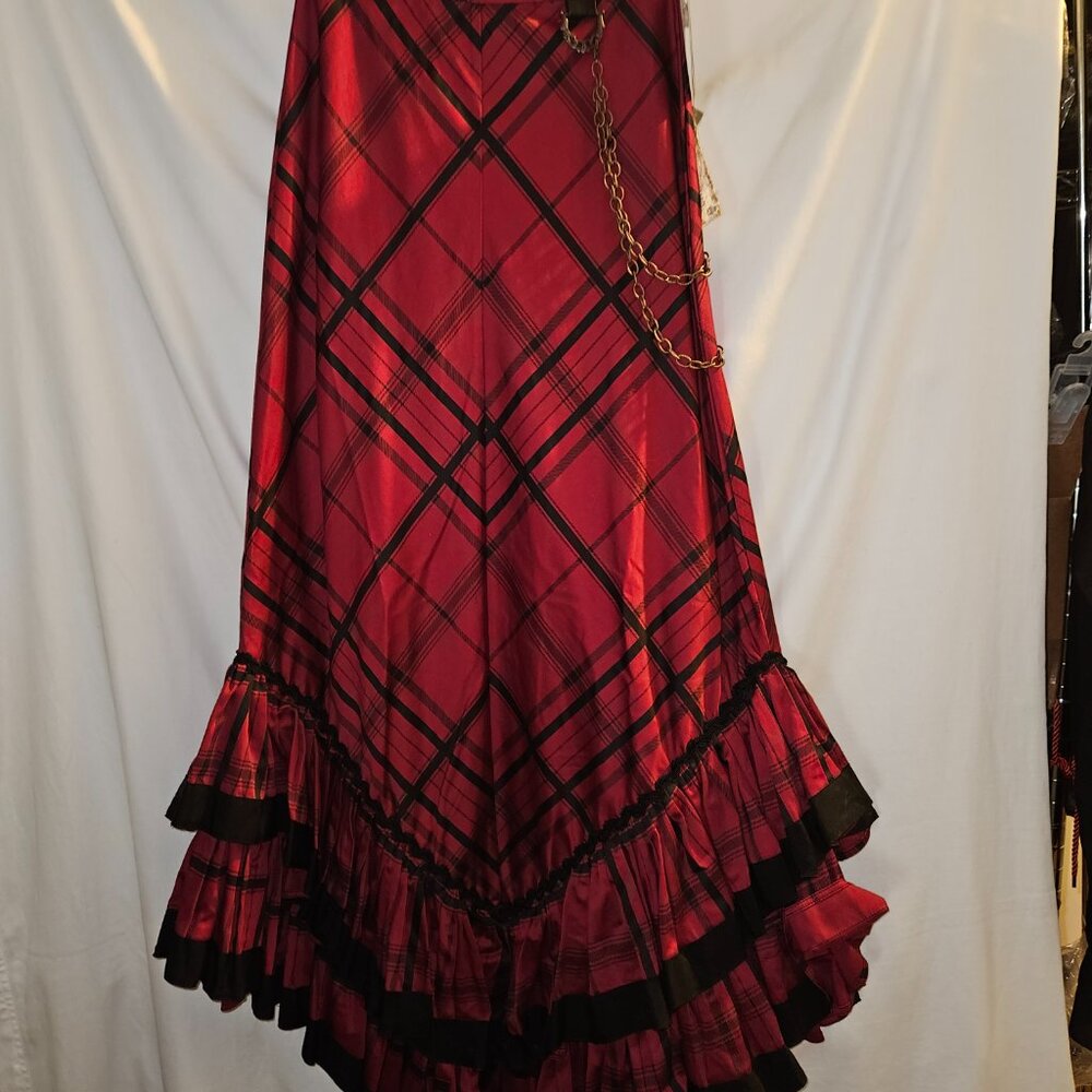 NWT Vintage Lip Service Steampunk Victorian Skirt SMALL Plaid
